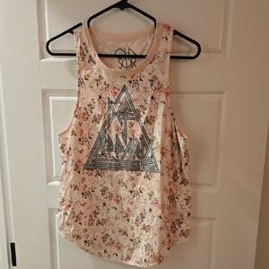 Floral Graphic Tank Top DEF leppard 🐆
